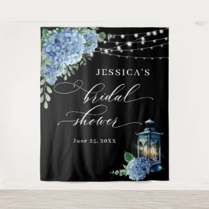 Tenture Bleu Hydrangea Lanterne Boho Fête des mariées Arri