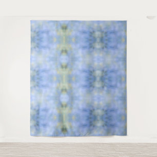 Tenture Bleu Jaune Abstrait Motif Carrelé Palo Verde