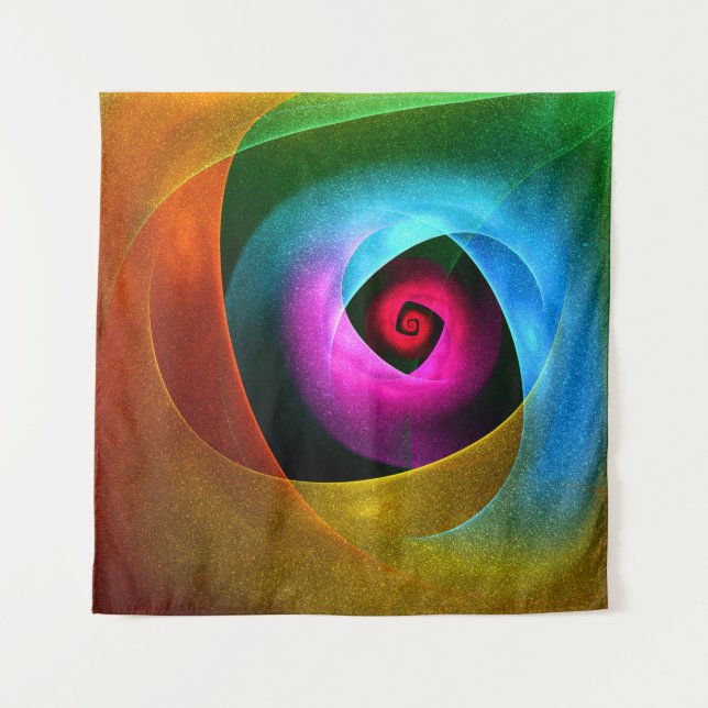 Tenture Bleu orange rose moderne Art Abstrait Motif #24 (Devant)