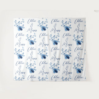 Tenture Bleu sur Bleu, Fleur en fleurs