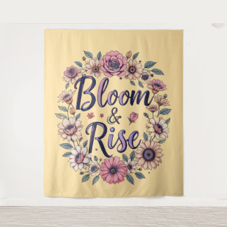 Tenture Bloom & Augmenter la typographie florale Tapisseri