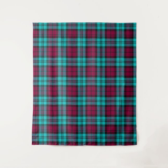 Tenture Blue Red Campbell Tartan Blackwatch Plaid (Devant)