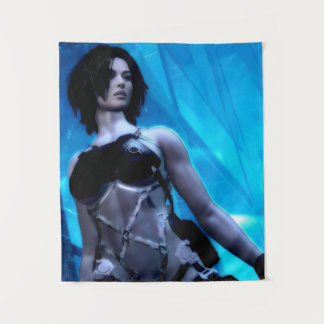 Tenture Blue Toxin tapestry