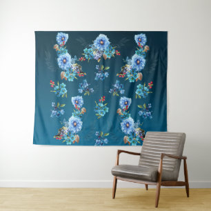 Tenture Blues de Cornflower en aquarelle