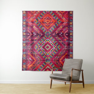 Tenture Blush Bazaar : Héritage Marocain Rose Elégance