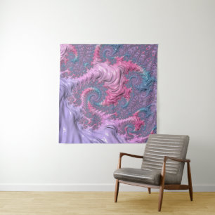 Tenture Boho coloré Hippie Trippy Super Pastel Fractal