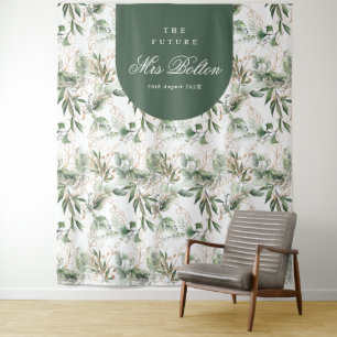 Tenture Boho Eucalyptus Arch Fête des mariées Pampas fond