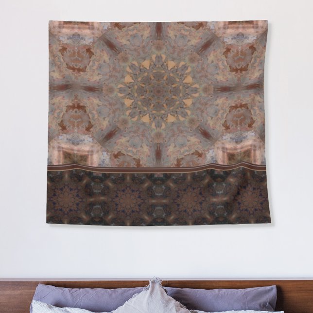 Tenture Boho Mandala Muted Earth Tones Zen (Créateur téléchargé)