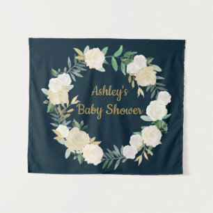 Tenture Boho Mariage de automne Backdrop Gold White Baby s