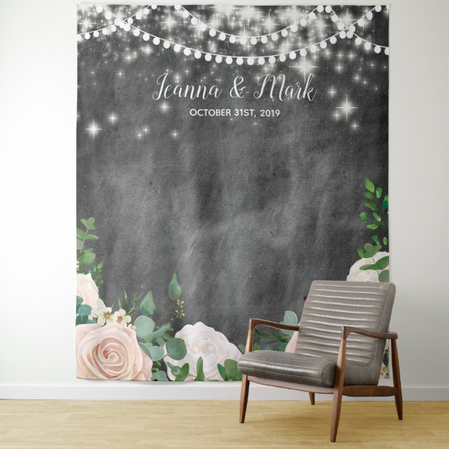 Tenture Boho rose pâle Mariage Photo Booth fond (En situation)