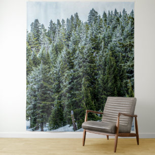 Tenture Bois de la rive des neiges // Forêt de pins