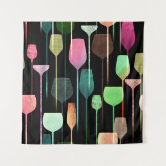 Tenture Boissons de fête : Art du collage