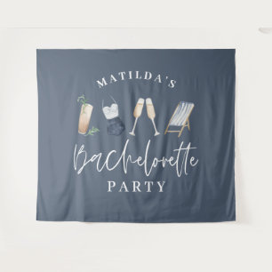 Tenture Boissons modernes et bleues bachelorette