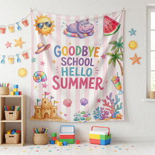 Tenture Bonjour Rayures de fête d'été