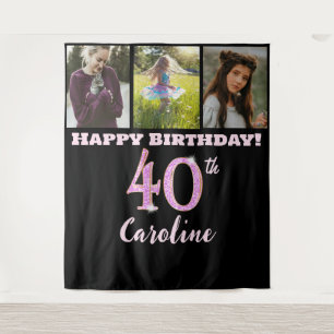 Tenture Bonne fête du 40e anniversaire, Parties scintillan