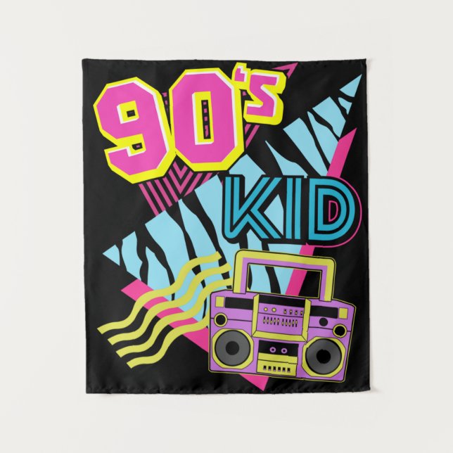 Tenture Boombox des années 90 Nostalgie des années 1990 80 (Devant)