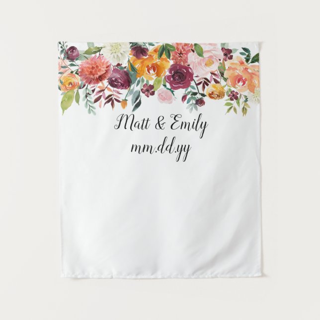 Tenture Booth Photo Automne, Décor Mariage de automne (Devant)