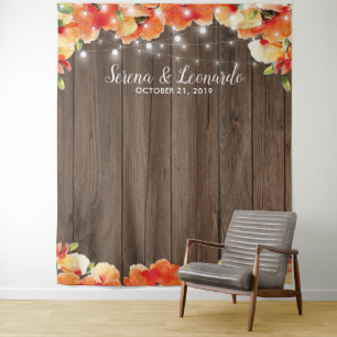 Tenture Booth photo Mariage Rustique