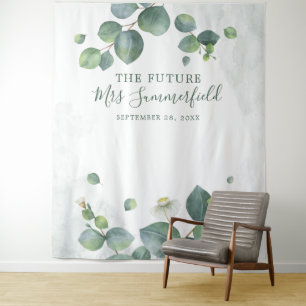 Tenture Booth Photo Succulte des Feuilles d'Eucalyptus