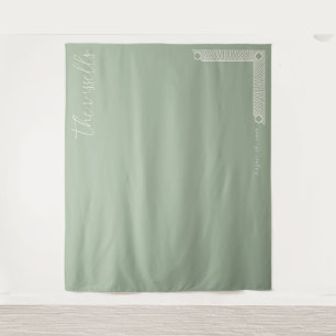 Tenture Bordure géométrique Serene Sage