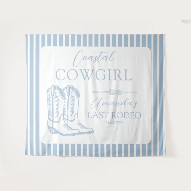 Tenture Bottes de cowgirl côtière enterrement de vie de je (Devant (Horizontal))