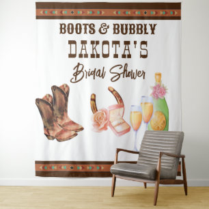 Tenture Bottes et bulles western cowgirl photo arrière-pla