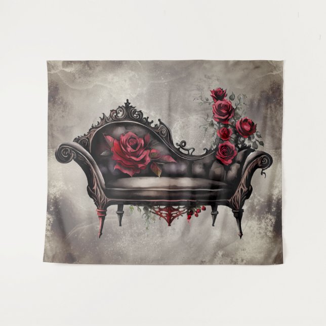 Tenture Boudoir Chaise | Canapé-lit victorien d'évanouisse (Devant (Horizontal))