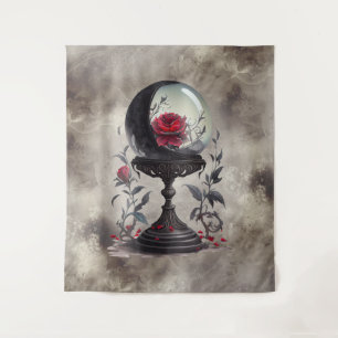 Tenture Boudoir   Cristal Ball Croissant Lune Roses rouges