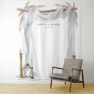 Tenture Bougies de Bohême Arche Mariage Arche arrière-plan