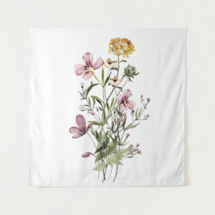 Tenture Bouquet de fleurs sauvages à l'aquarelle #1