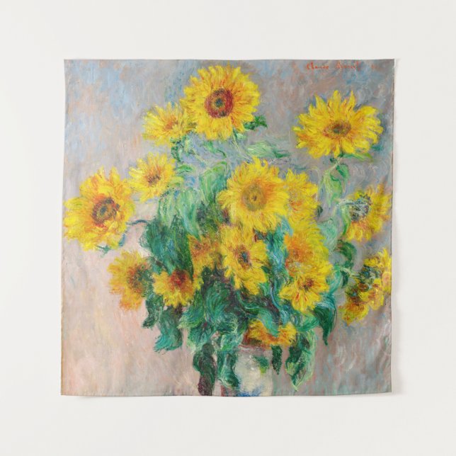 Tenture Bouquet de tournesols Claude Monet (Devant)
