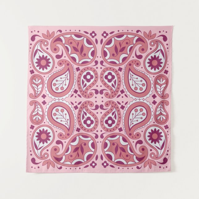 Tenture Boutons De Tear Paisley Rose Abstrait (Devant)