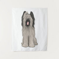 Briard mignon chien de dessin