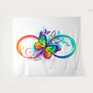 Tenture Bright infinity with rainbow butterfly