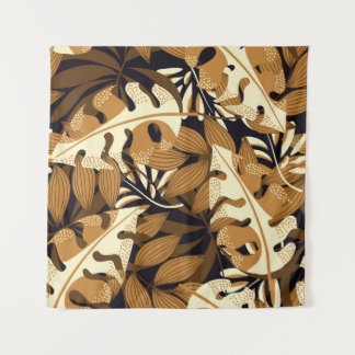 Tenture Bright Tropical Feuilles Dark Motif