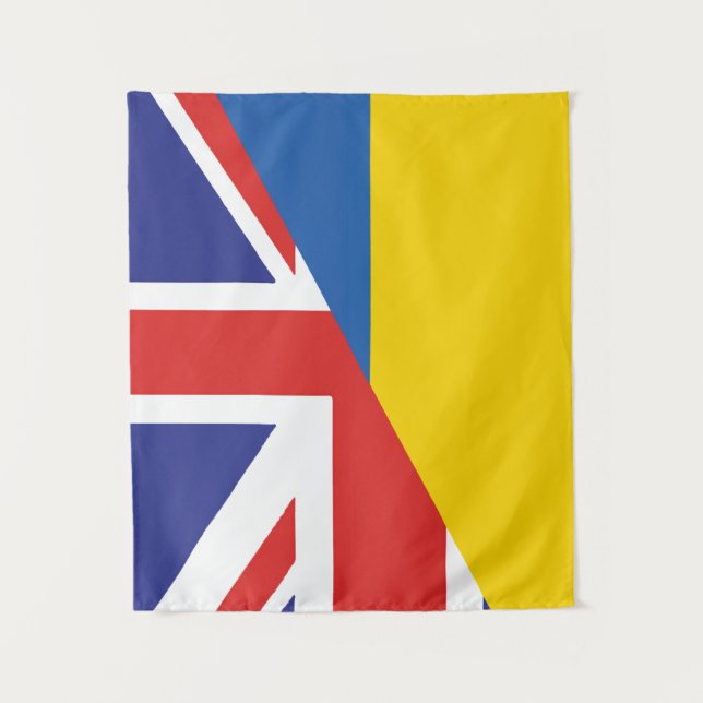 Tenture British support towards Ukraine Sherpa Blanket (Devant)