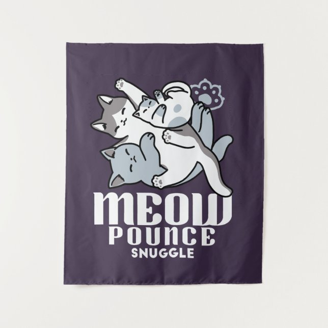 Tenture Brosse à lait - Chats à couchage mignon (Devant)
