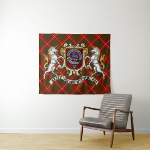 Tenture Bruce Clan Badge & Tartan