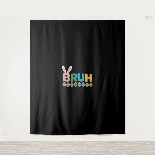 Tenture Bruh Bunny Pâques mème mignon Pour Enfants _12 (Devant)