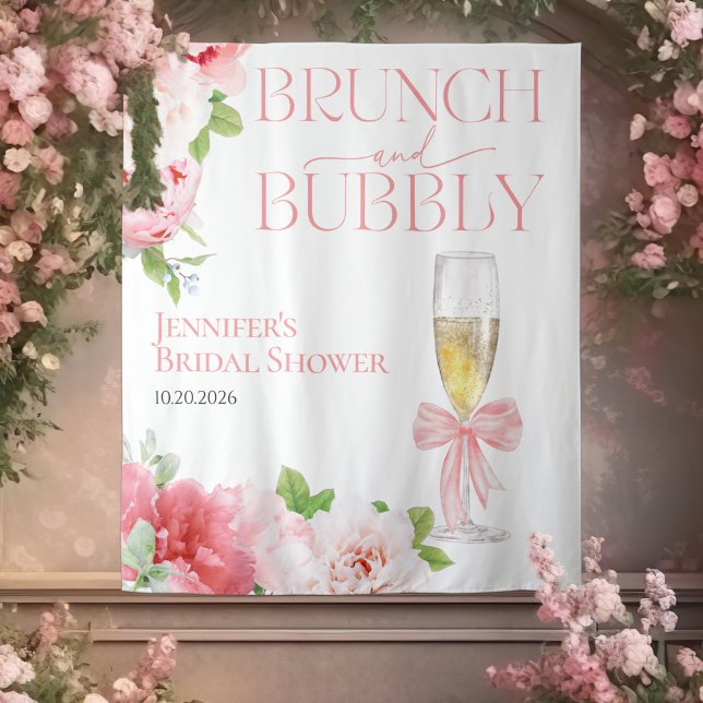 Tenture Brunch et Bulles | Fonds de décor pour enterrement (Créateur téléchargé)