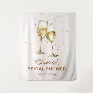 Tenture Brunch et Fête des mariées champagne Bubbly