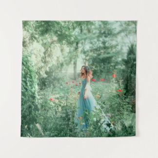 Tenture Brunette Princess : Aquarelle de la forêt de fées