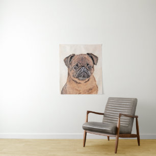 Tenture Bruxelles Griffon Smooth Painting Original Chien A