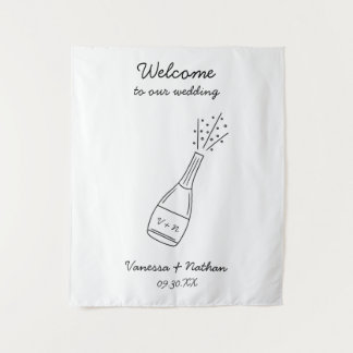 Tenture Bubbly Popping Champagne Bottle Wedding Welcome