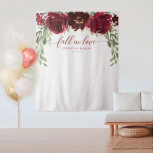 Tenture Burgundy Citrouille Fall In Love En arrière-plan P