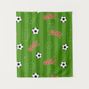Tenture Buts de Pitch de Football et Football