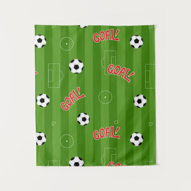 Tenture Buts de Pitch de Football et Football (Devant)