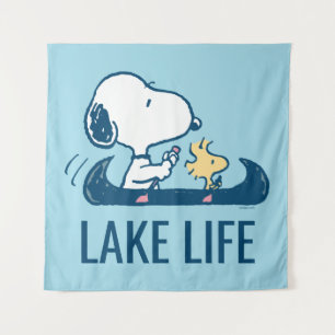 Tenture cacahuètes Canoë Snoopy & Woodstock