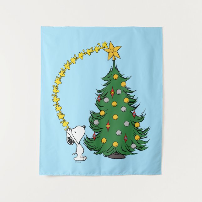 Tenture cacahuètes | Découpage de l'arbre des vacances (Devant)
