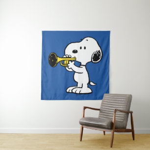 Tenture cacahuètes Joueur de trompette Snoopy